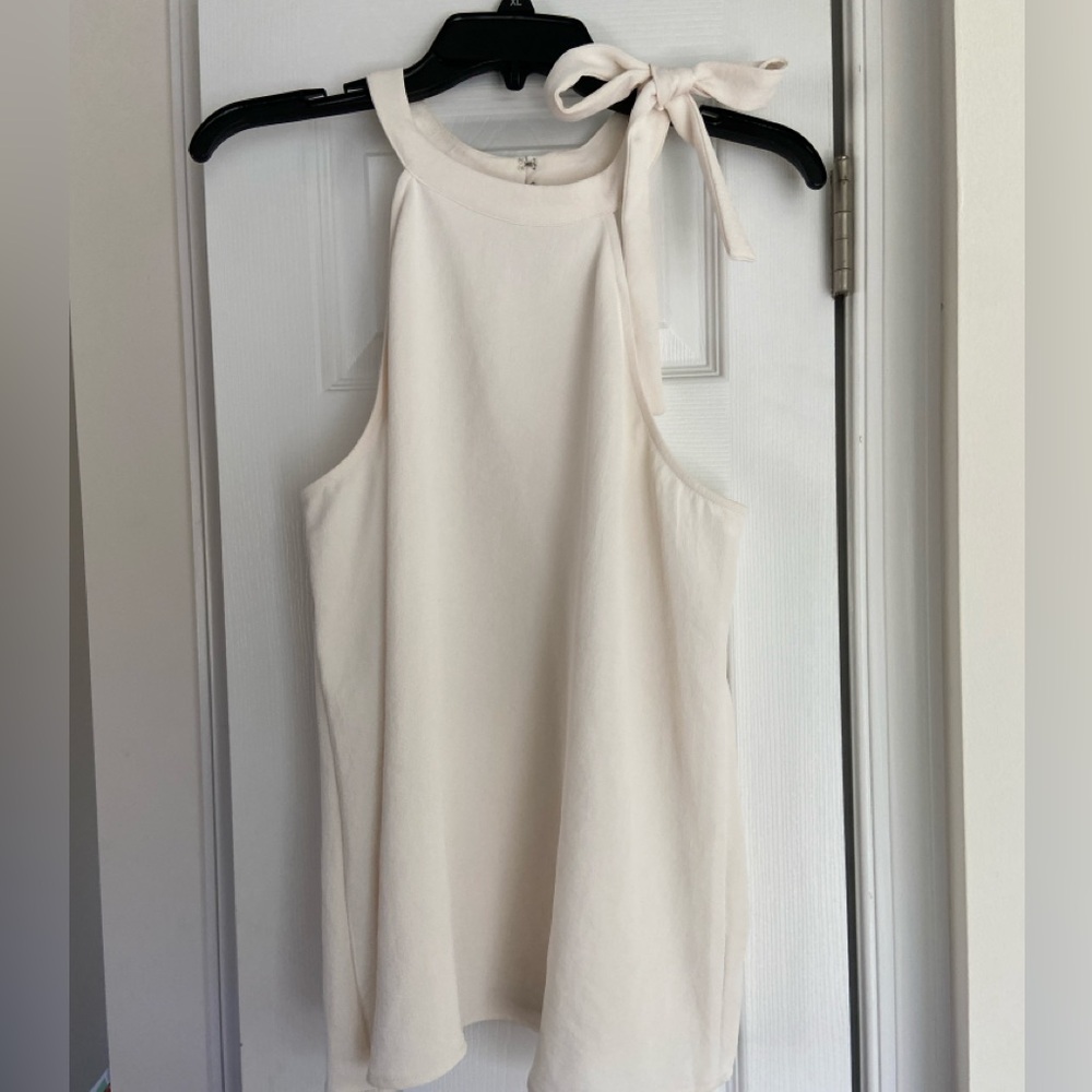 High Neck Off-White Top